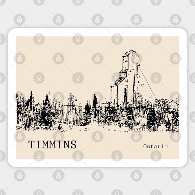 Timmins Ontario Sticker by Lakeric
